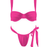 Malibu Tie Bikini Bottom Fuchsia