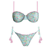 French Riviera Bikini Bottom Green Floral