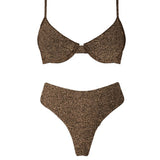 Zuma High Waist Bikini Bottom Brown