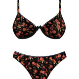 La Dolce Vita Bikini Bottom Rose Black/Red