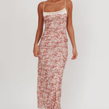 I'm Blushing Floral Lace Maxi Dress Rose