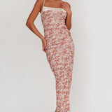 I'm Blushing Floral Lace Maxi Dress Rose
