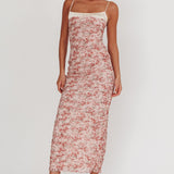 I'm Blushing Floral Lace Maxi Dress Rose