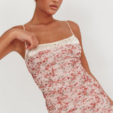 I'm Blushing Floral Lace Maxi Dress Rose