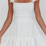Franki Strappy Back Mini Dress Hail Spot White