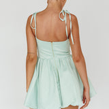Valery Tied Shoulder Mini Dress Seafoam