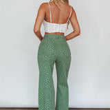 Renegade Printed Denim Pants Olive