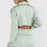 Coco Satin Mini Skirt Sage