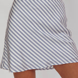 Miss Independent A-Line Mini Skirt Stripe Blue/Ivory
