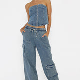 Out Of Touch Cargo Pants Indigo