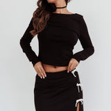 Higher Power Low Back Top Black