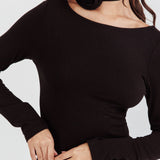 Higher Power Low Back Top Black