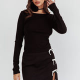 Higher Power Low Back Top Black
