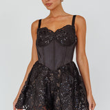 Georgia May Lace Romper Black