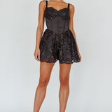 Georgia May Lace Romper Black