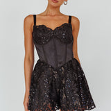 Georgia May Lace Romper Black