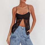 If You Insist Lace Camisole Top Black