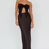Lulu Strapless Crop Top Black