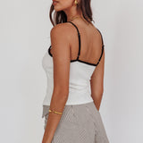 Superstition Bow Cut-Out Cami Top Off White