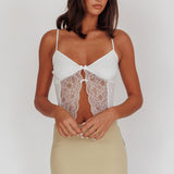 Erna Lace Babydoll Top White