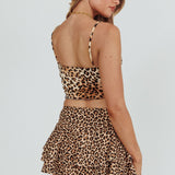 Thordis Leopard Ruffle Skort