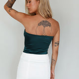 Minti Strapless Bodysuit Green