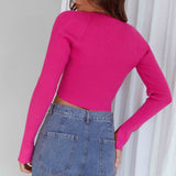 Holland One Shoulder Knit Top & Long Sleeve Shrug Pink