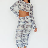 Blue Moons Strap Back Crop Top Indigo Denim