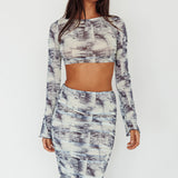 Blue Moons Strap Back Crop Top Indigo Denim