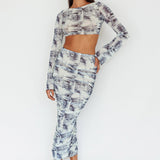 Blue Moons Strap Back Crop Top Indigo Denim