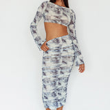 Blue Moons Strap Back Crop Top Indigo Denim