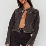 Girona Zipper Jacket Black Denim