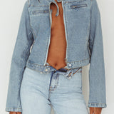 Girona Zipper Jacket Light Denim