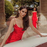 Come Here Mini Dress Red