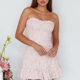 Sweet Kiss Drop Waist Mini Dress Blush