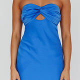 Firefly Twist Bust Mini Dress Marine Blue