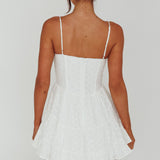 Summer In Sicily Hook & Eye Mini Dress White