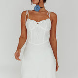 Heavenly Feels Tied Shoulder Mini Dress White