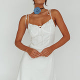Heavenly Feels Tied Shoulder Mini Dress White