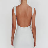 Ayda Backless Mini Dress Silver