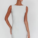 Ayda Backless Mini Dress Silver