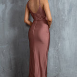 Florentina Thigh Split Maxi Dress Rose Gold