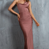 Florentina Thigh Split Maxi Dress Rose Gold