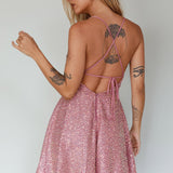 Into The Night Tied Back Sequin Dress Mauve