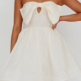 Arabesque Bow Bust Mini Dress Champagne