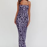 Someone New Sequin Maxi Dress Lavender/Navy