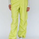 Break Dance Wide Leg Drawstring Pants Lime