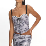 Julissa Mini Skirt Floral Ink