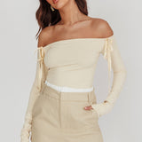 Rhian Pinstripe Double Waistband Skort Beige White