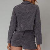 Jackpot Diamante Shorts Black